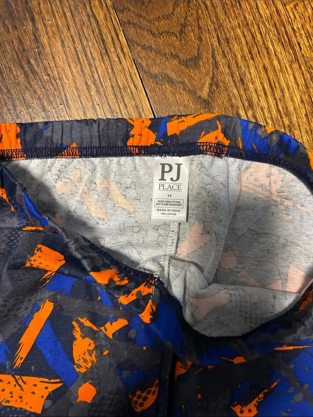 Kids Pajama pants in Blue & Orange - Athletic Bottoms